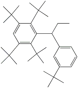 1-(2,3,5,6-Tetra-tert-butylphenyl)-1-(3-tert-butylphenyl)propane 结构式