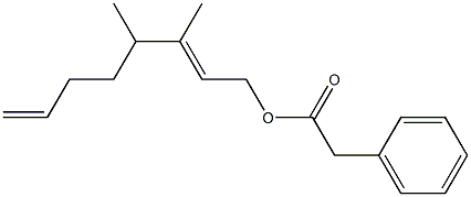 Phenylacetic acid 3,4-dimethyl-2,7-octadienyl ester 结构式