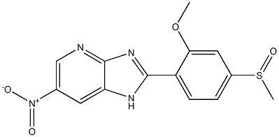 6-Nitro-2-(2-methoxy-4-methylsulfinylphenyl)-1H-imidazo[4,5-b]pyridine 结构式