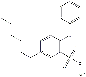 3-Heptyl-6-phenoxybenzenesulfonic acid sodium salt 结构式