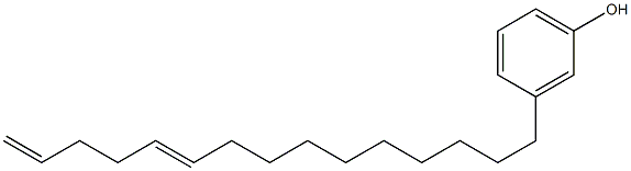 3-(10,14-Pentadecadienyl)phenol 结构式