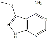 4-Amino-3-methylthio-1H-pyrazolo[3,4-d]pyrimidine 结构式