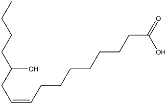 (Z)-12-Hydroxy-9-hexadecenoic acid 结构式