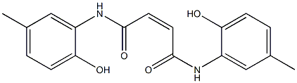 N,N'-Bis(2-hydroxy-5-methylphenyl)maleamide 结构式