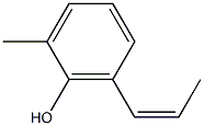 2-Methyl-6-[(Z)-1-propenyl]phenol 结构式