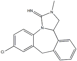 7-Chloro-3-imino-2-methyl-1,2,9,13b-tetrahydro-3H-dibenz[c,f]imidazo[1,5-a]azepine 结构式