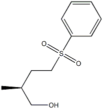 [S,(-)]-2-Methyl-4-phenylsulfonyl-1-butanol 结构式