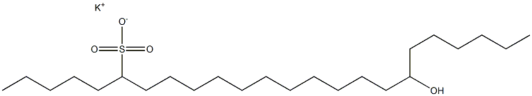 18-Hydroxytetracosane-6-sulfonic acid potassium salt 结构式