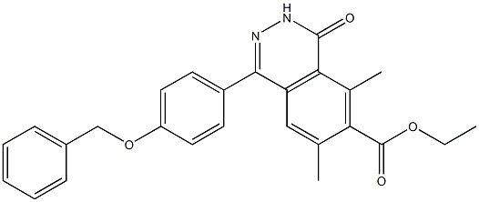 1-(4-Benzyloxyphenyl)-3,4-dihydro-4-oxo-5,7-dimethylphthalazine-6-carboxylic acid ethyl ester 结构式