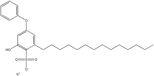 5-Hydroxy-3-tetradecyl[oxybisbenzene]-4-sulfonic acid potassium salt 结构式