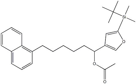 Acetic acid 1-[5-(tert-butyldimethylsilyl)-3-furyl]-6-(1-naphtyl)hexyl ester 结构式