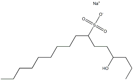 4-Hydroxyhexadecane-7-sulfonic acid sodium salt 结构式