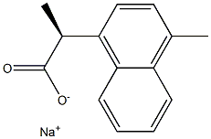 [S,(+)]-2-(4-Methyl-1-naphtyl)propionic acid sodium salt 结构式