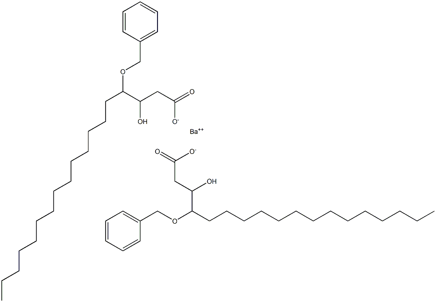 Bis(4-benzyloxy-3-hydroxystearic acid)barium salt 结构式