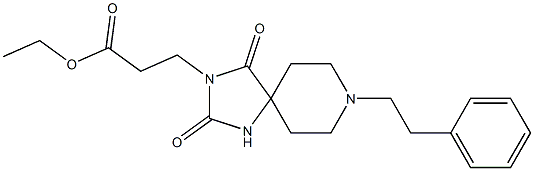 8-Phenethyl-3-[3-ethoxy-3-oxopropyl]-1,3,8-triazaspiro[4.5]decane-2,4-dione 结构式
