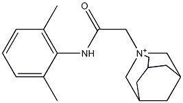 1-(2,6-Dimethylphenylcarbamoylmethyl)-1-azoniaadamantane 结构式