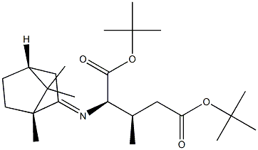 (2R,3R)-2-[[(1R,4R)-Bornan-2-ylidene]amino]-3-methylglutaric acid 1-tert-butyl 5-tert-butyl ester 结构式