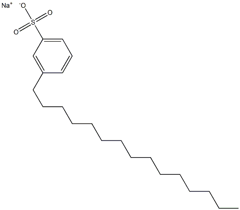 3-Pentadecylbenzenesulfonic acid sodium salt 结构式