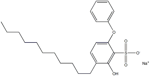 3-Hydroxy-4-undecyl[oxybisbenzene]-2-sulfonic acid sodium salt 结构式