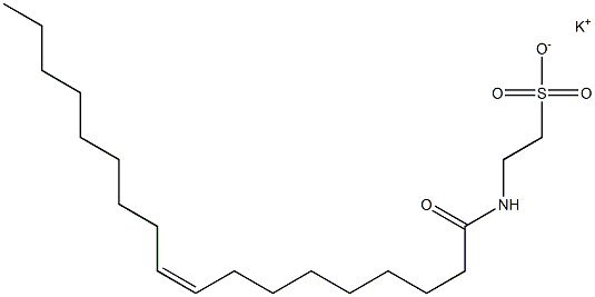 N-[(Z)-9-Octadecenoyl]taurine potassium salt 结构式