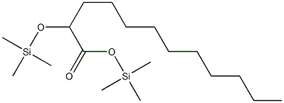 2-(Trimethylsilyloxy)dodecanoic acid trimethylsilyl ester 结构式