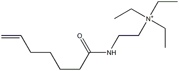 N,N,N-Triethyl-2-(6-heptenoylamino)ethanaminium 结构式