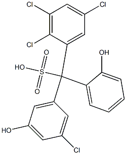 (3-Chloro-5-hydroxyphenyl)(2,3,5-trichlorophenyl)(2-hydroxyphenyl)methanesulfonic acid 结构式