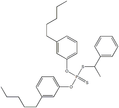 Dithiophosphoric acid O,O-bis(3-pentylphenyl)S-(1-phenylethyl) ester 结构式
