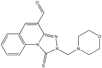 1,2-Dihydro-1-thioxo-2-(morpholinomethyl)[1,2,4]triazolo[4,3-a]quinoline-4-carbaldehyde 结构式