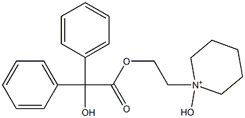 1-Hydroxy-1-[2-(hydroxydiphenylacetoxy)ethyl]piperidinium 结构式
