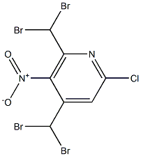 2-Chloro-5-nitro-4,6-bis(dibromomethyl)pyridine 结构式