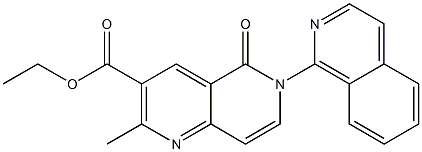 6-(1-Isoquinolyl)-2-methyl-5-oxo-5,6-dihydro-1,6-naphthyridine-3-carboxylic acid ethyl ester 结构式