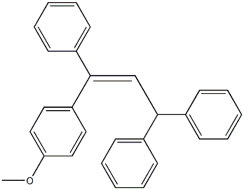 3-(4-Methoxyphenyl)-1,1,3-triphenyl-2-propene 结构式