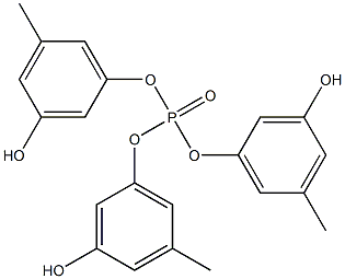 Phosphoric acid tri(3-hydroxy-5-methylphenyl) ester 结构式
