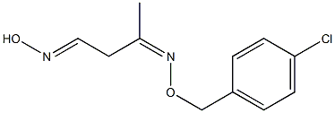 4-Hydroxyiminobutan-2-one O-(4-chlorobenzyl)oxime 结构式