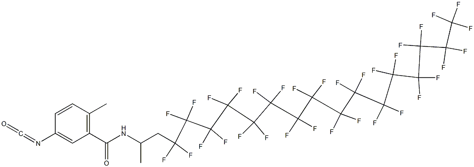 3-Isocyanato-6-methyl-N-[2-(tritriacontafluorohexadecyl)-1-methylethyl]benzamide 结构式