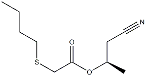 (Butylthio)acetic acid (R)-1-(cyanomethyl)ethyl ester 结构式