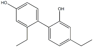 2',4-Diethyl-1,1'-biphenyl-2,4'-diol 结构式