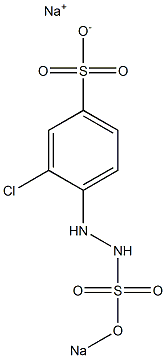 3-Chloro-4-[2-(sodiosulfo)hydrazino]benzenesulfonic acid sodium salt 结构式