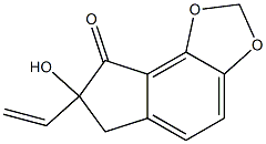 6,7-Dihydro-7-ethenyl-7-hydroxy-8H-indeno[4,5-d]-1,3-dioxol-8-one 结构式