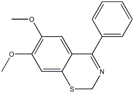 4-Phenyl-6,7-dimethoxy-2H-1,3-benzothiazine 结构式