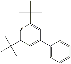 2,6-Di(tert-butyl)-4-phenyl(thiopyrylium) 结构式