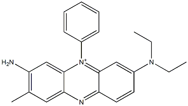 3-Amino-7-(diethylamino)-2-methyl-5-phenylphenazin-5-ium 结构式