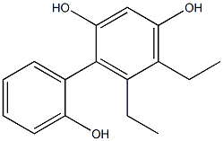 5,6-Diethyl-1,1'-biphenyl-2,2',4-triol 结构式