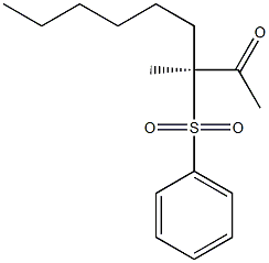 [S,(+)]-3-Methyl-3-phenylsulfonylnonane-2-one 结构式