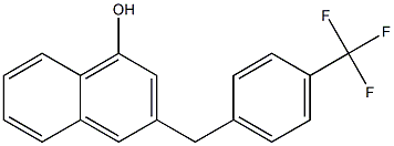 3-[4-(Trifluoromethyl)benzyl]-1-naphthol 结构式