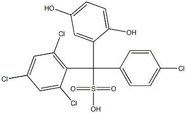 (4-Chlorophenyl)(2,4,6-trichlorophenyl)(2,5-dihydroxyphenyl)methanesulfonic acid 结构式