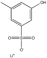 3-Hydroxy-5-methylbenzenesulfonic acid lithium salt 结构式