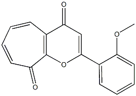 2-(2-Methoxyphenyl)cyclohepta[b]pyran-4,9-dione 结构式