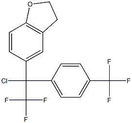 1-Chloro-1-(coumaran-5-yl)-1-[4-(trifluoromethyl)phenyl]-2,2,2-trifluoroethane 结构式